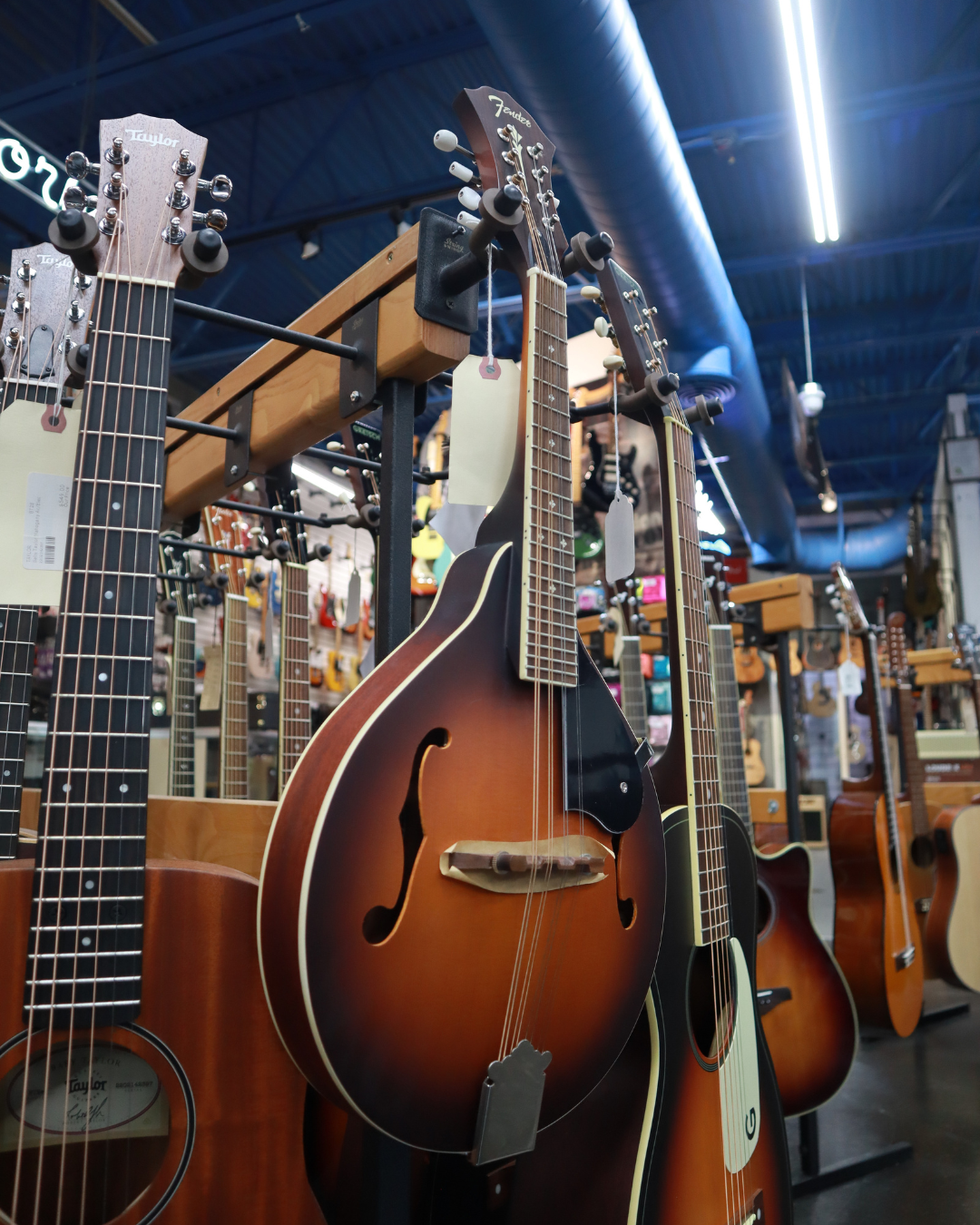 Fender 0970382337 PM-180E Mandolin, Walnut Fingerboard, Aged Cognac Burst