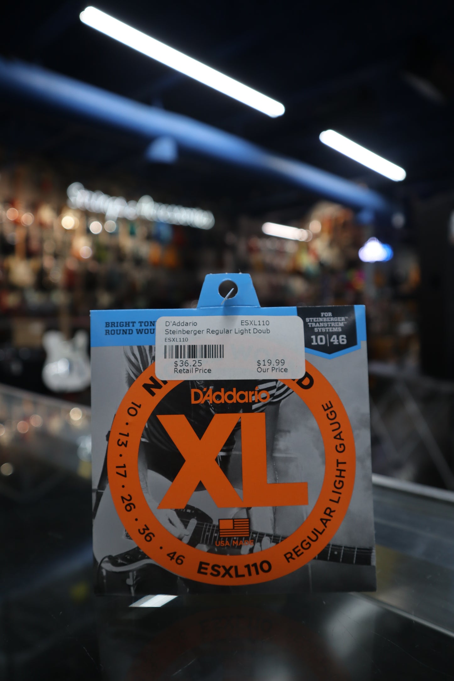 D'Addario ESXL110 Steinberger Regular Light Double Ball End