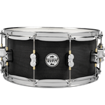 Pacific PDSN6514BWCR Concept Maple 6.5x14" Maple Snare in Black Wax stain finish with chrome hardware & dw MAG throw-off
