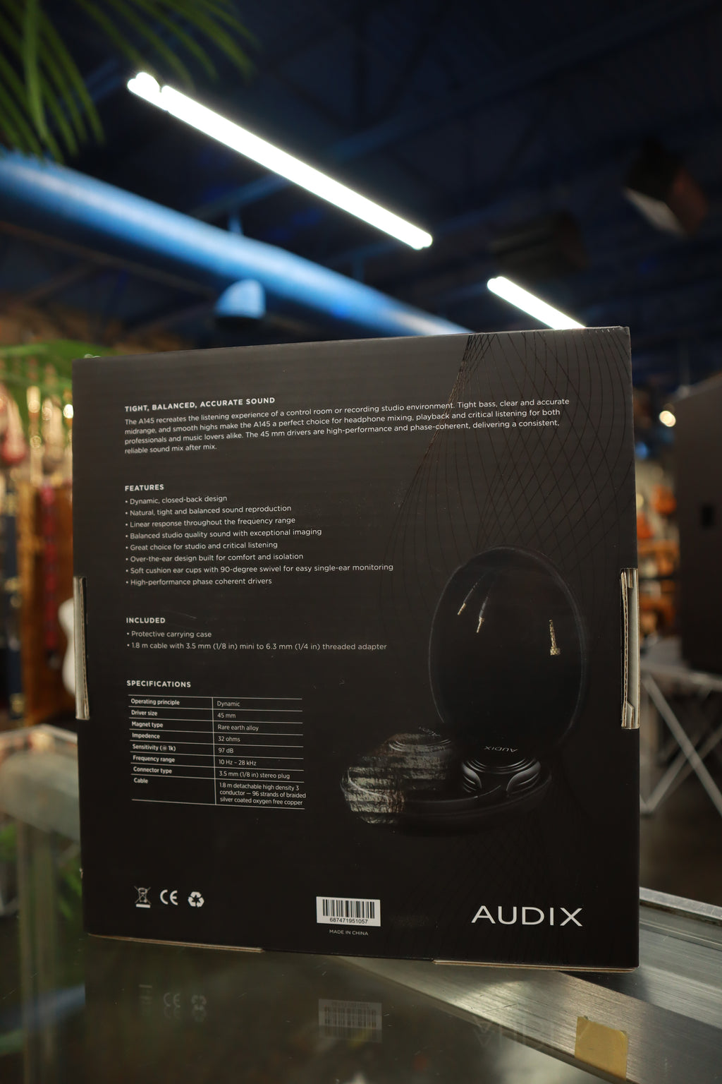 AUDIX A145 All Purpose High Fidelity Headphones with Extended Bass