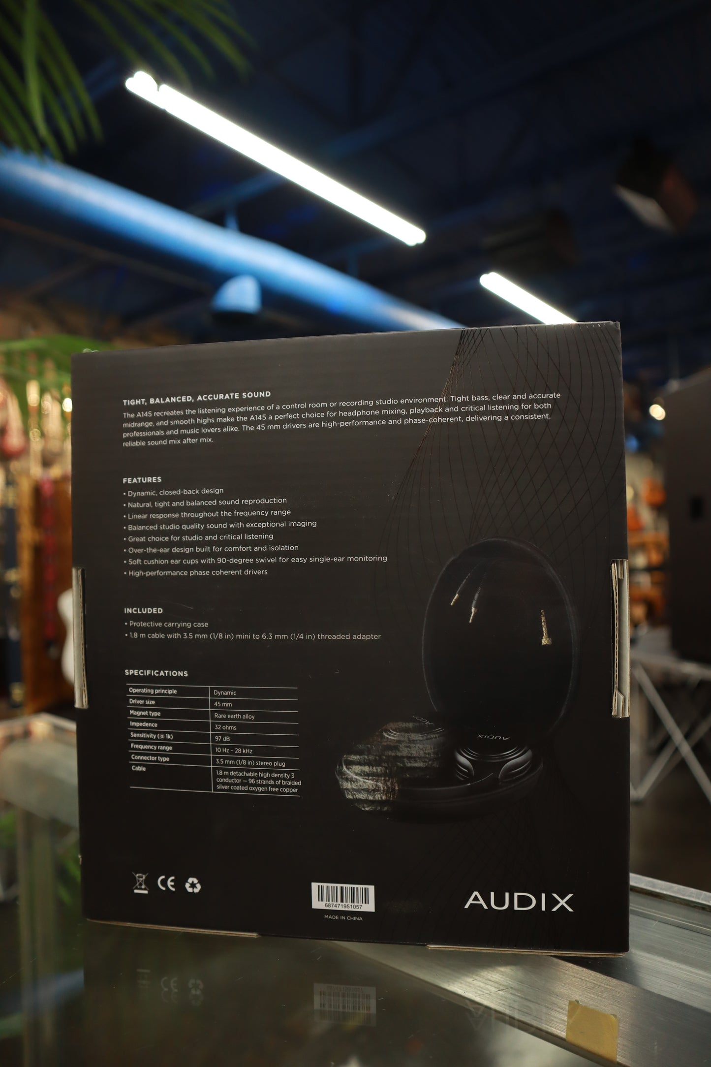 AUDIX A145 All Purpose High Fidelity Headphones with Extended Bass