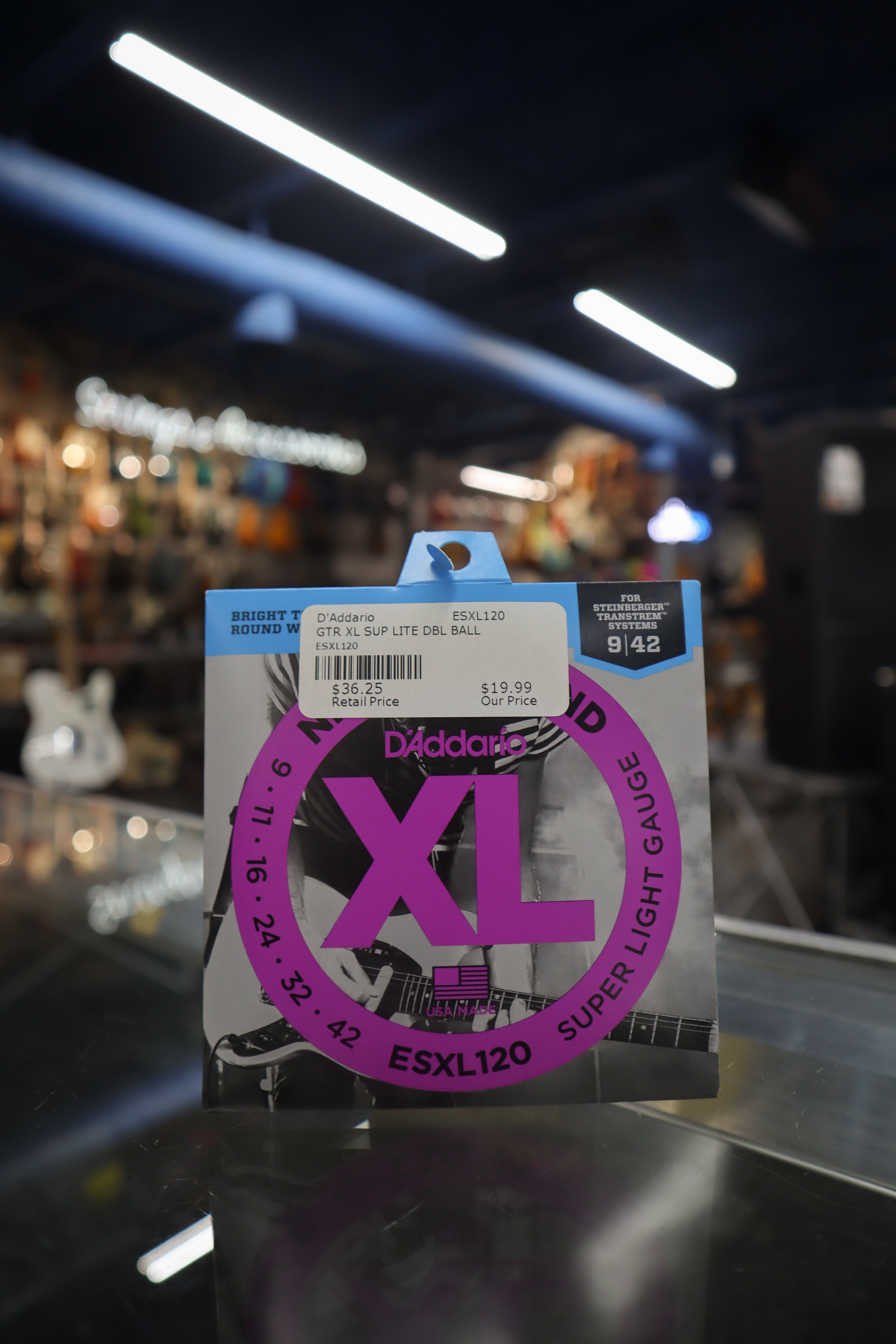 D'Addario ESXL120 GTR XL SUP LITE DBL BALL