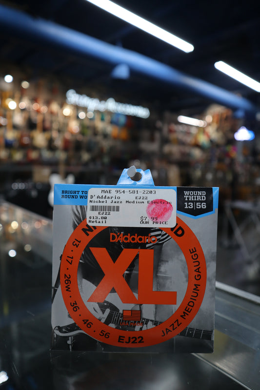 D'Addario EJ22 Nickel Jazz Medium Electric Guitar Strings