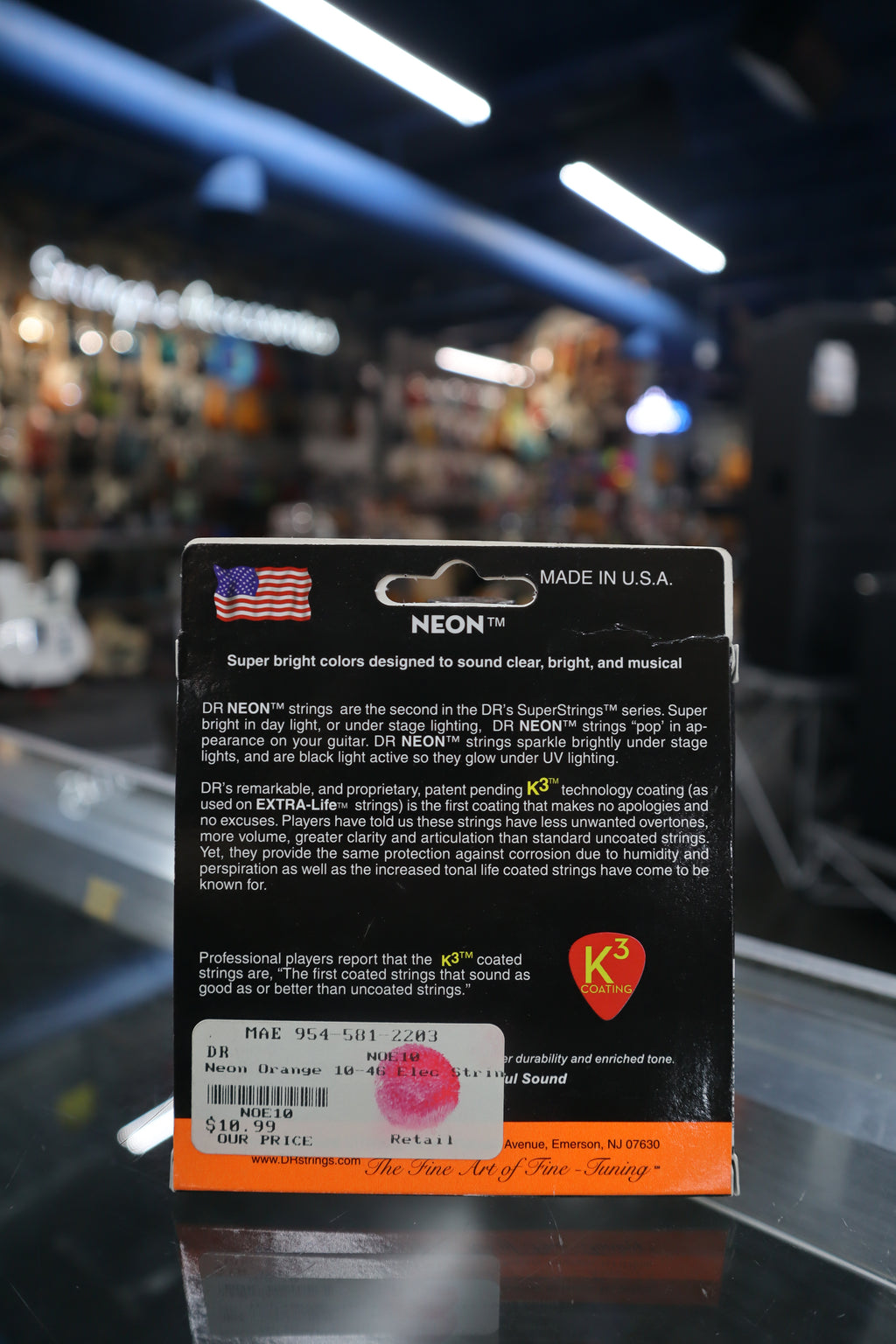 DR NOE10 Neon Orange 10-46 Elec Strings