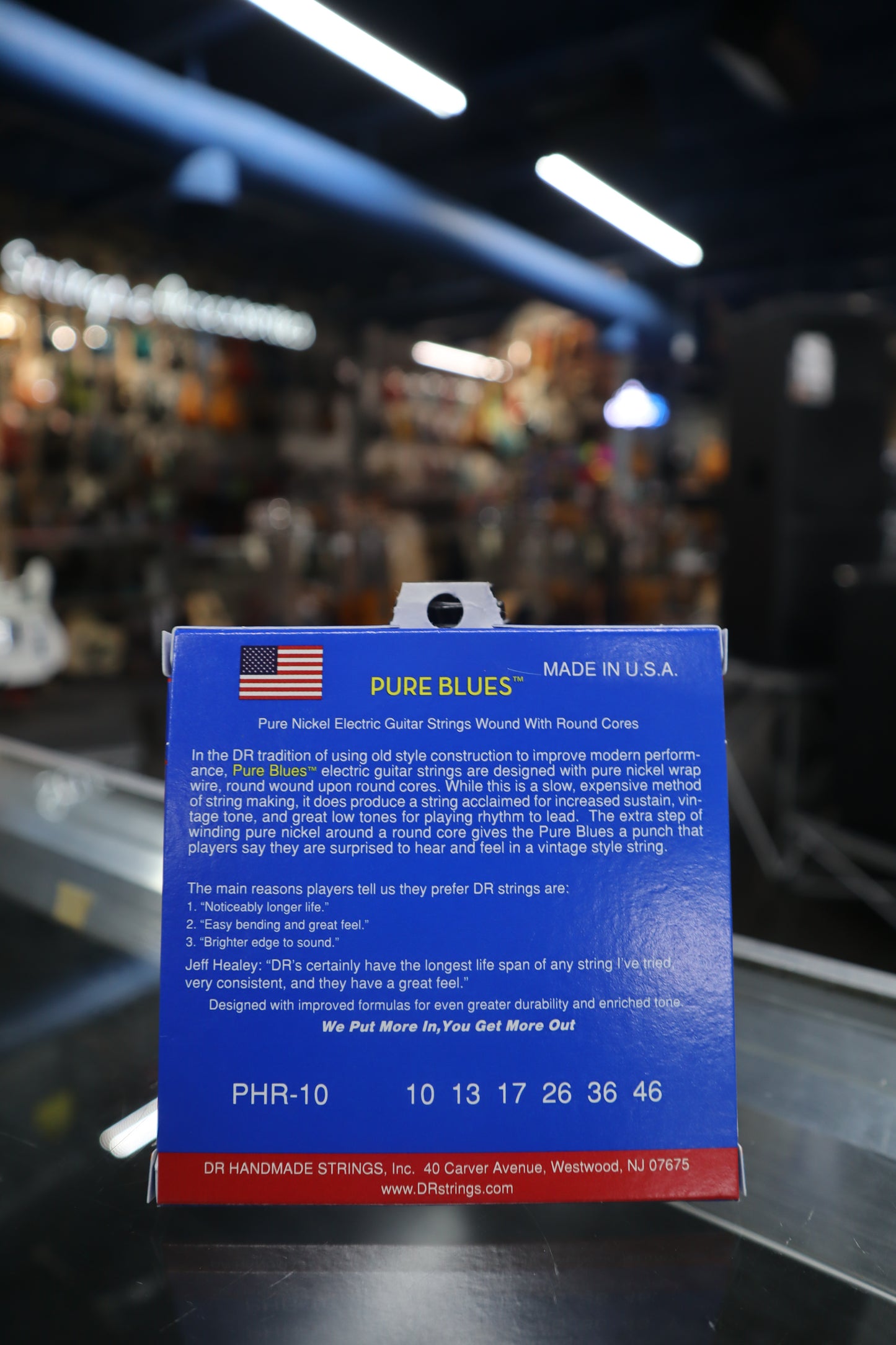 DR PHR10 Pure Blues Strings Med 10-46