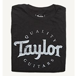 TAYLOR 15856 Basic Black Aged Logo T-Shirt - S