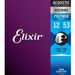 Elixir 11050 Polyweb 80/20 Bronze Acoustic Strings Light