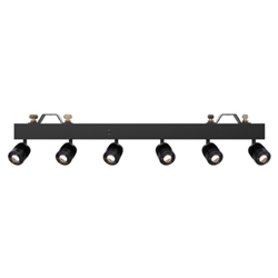 Chauvet PINSPOTBAR 6-head Lighting Fixture with 6x 15W Warm White LEDs, 5/10/20-degree Beam Angles, and DMX Control